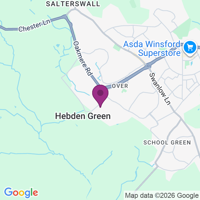 Map showing Neuromuscular Centre,
Woodford Lane West,
Winsford,
CW7 4EH